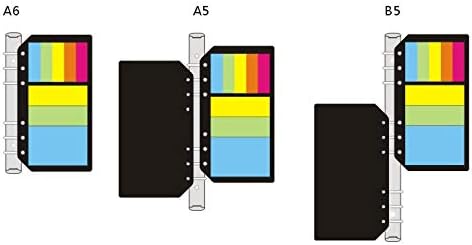 Zelten Refills/Loose Leaves for A6 Cover Ring Binder/Personal Organizer/Planner(A6 6 Holes, Sticker Index Tabs)