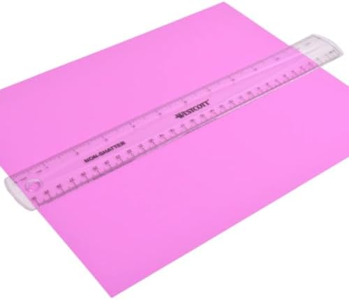 Westcott Shatterproof Flexible Ruler, Clear, 12", 12 Count