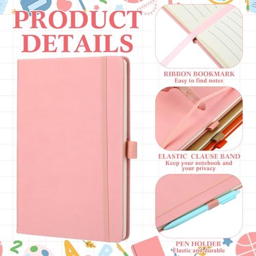 Laumoi 14 Pack Hardcover Lined Journal Notebooks Bulk,Fashion Color,A5