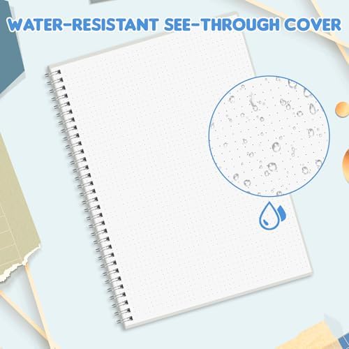 80 Sheets A4 Dot Grid Spiral Notebook with 100GSM Dotted Paper