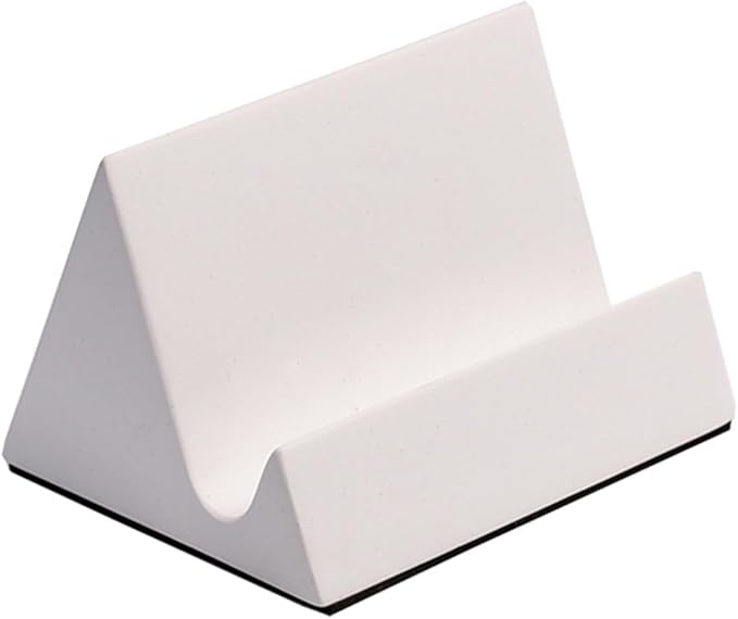 Concrete phone stand, desktop phone stand, multifunctional stand, compatible with iPhone 16/15/14/13/12 smartphones (White)