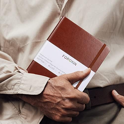 Blank Journal Notebook, (Brown), 160 Pages, Medium 8.3x5.7 inches - 100 gsm Thick Paper, Hardcover