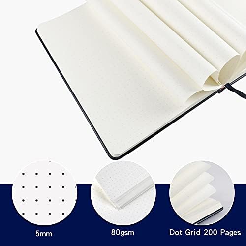 Journal notebook (A5-Dotted, Dark Blue),192 Pages, Medium 5.7X8.3 inches - 80 gsm Thick Paper, Hardcover