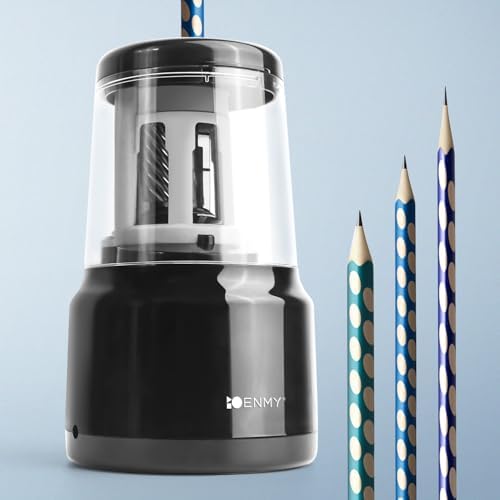 Electric Pencil Sharpener, Heavy-Duty Helical Blade, USB/Battery Operated for No.2 & Colored Pencils in School/Office/Home