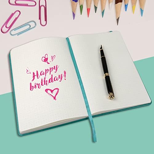 Journal notebook (A5-Dotted, Turquoise Color),192 Pages, Medium 5.7X8.3 inches - 80 gsm Thick Paper, Hardcover