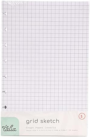 Talia Discbound Notebook Refills (Grid Pages, Junior (5.5in x 8.5in))