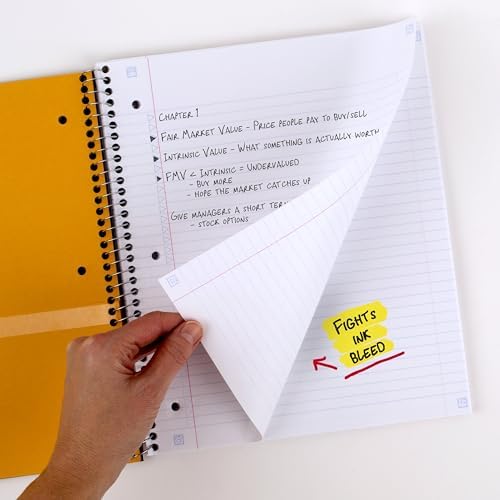 Five Star Spiral Notebook + Study App, 5 Subject, College Ruled Paper, 8-1/2" x 11", 200 Sheets, Fights Ink Bleed, Water Resistant Cover, Amethyst Purple (38748)