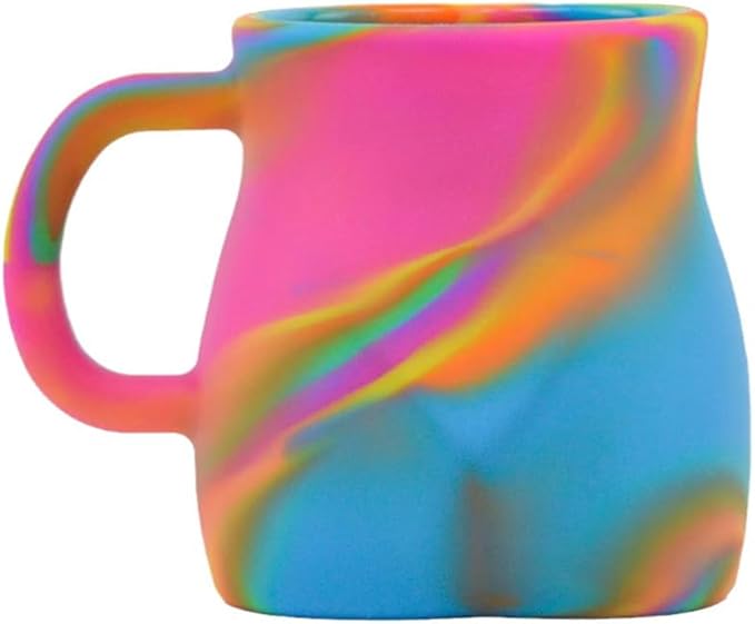 Coffee Mug 360ml:Hippie Hops - Silicone Handled Unbreakable Cups, Hot/Cold Drinks, Dishwasher-Microwave-Freezer-Oven Safe (Camouflage)