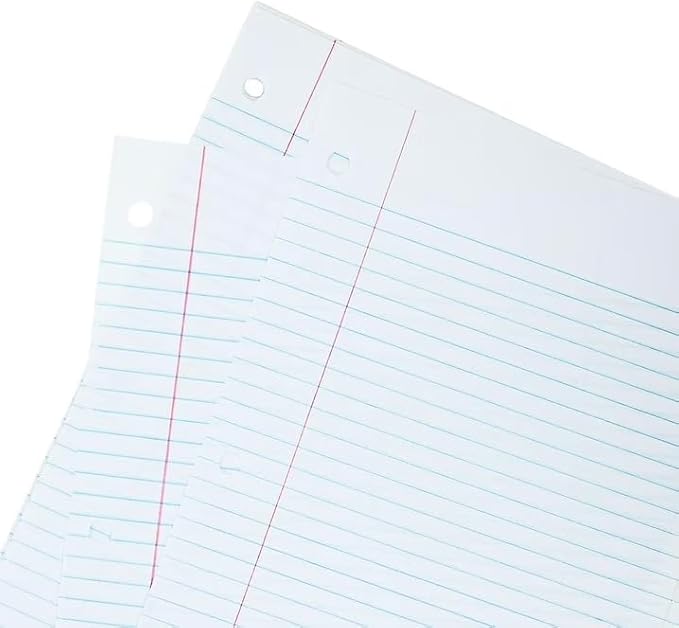 Filler Paper, College Ruled Loose Leaf Paper, 8 x 10.5 Inch, 150 Sheets, Lined Writing Paper for School, Office & Note Taking