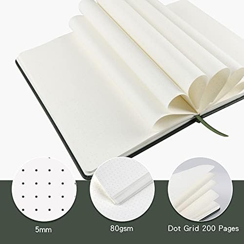 Journal notebook (A5-Dotted, Dark Green),192 Pages, Medium 5.7X8.3 inches - 80 gsm Thick Paper, Hardcover
