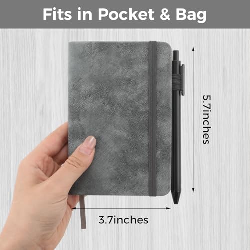 Thboxes 3 Pack Pocket Notebook Journals, A6 Mini Ruled Hardback Notepad Set