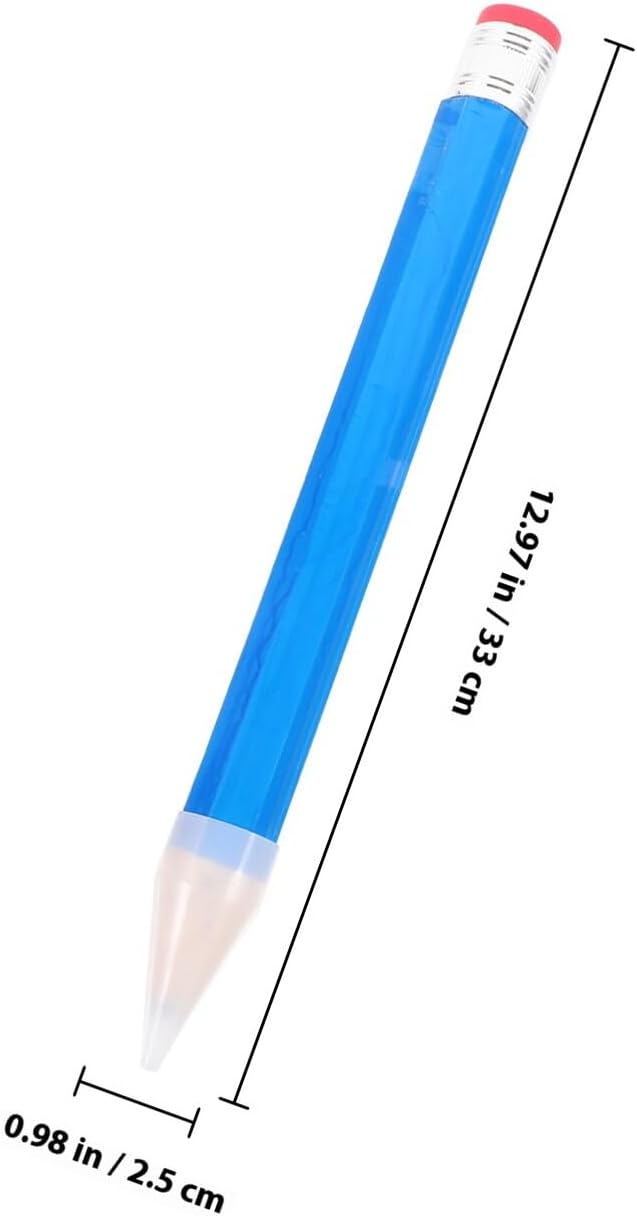 Cabilock 2pcs Jumbo Wooden Colored Pencils, Blue and Red Large Novelty Drawing Pencils, Primary School Party Favors and Preschool Beginners Art Supplies