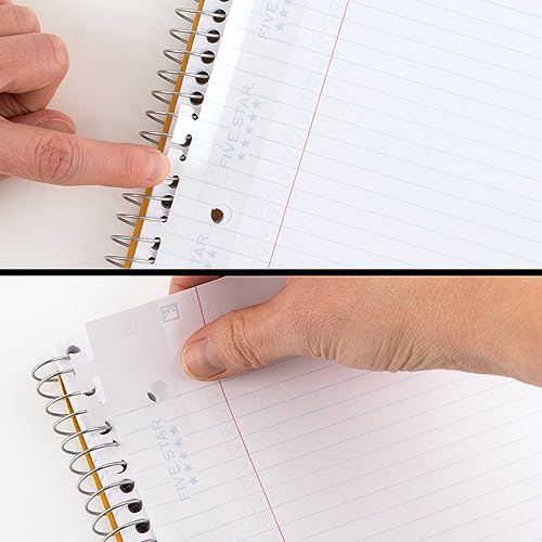 Five Star Insertable Loose Leaf Paper + Study App, Notebook Paper, College Ruled to Add Pages, Reinforced, 8.5 x 11, 75 Sheets per Pack (170015) (Pack of 12)