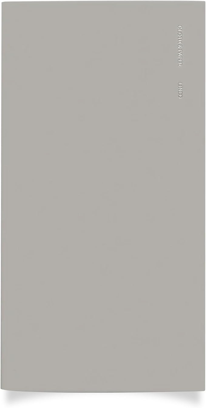 Cloth & Paper Travel Notebook | Lined Notes – Ash | Pocket Plus Lined Journal 3.2" x 6" | Writing Notebook, Journaling, Lists, Planning, Study Notes & Organized Writing – Soft Touch Cover