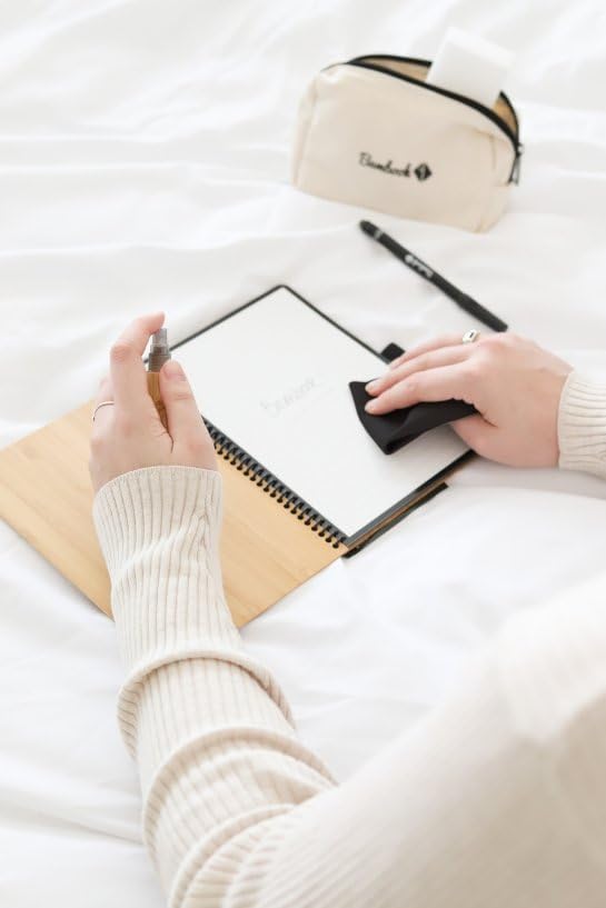 Bambook Classic Notebook - Bamboo Wood Hard Cover - A4 - Polka Dot Reusable Notebook, Notebook, Reusable Notebook
