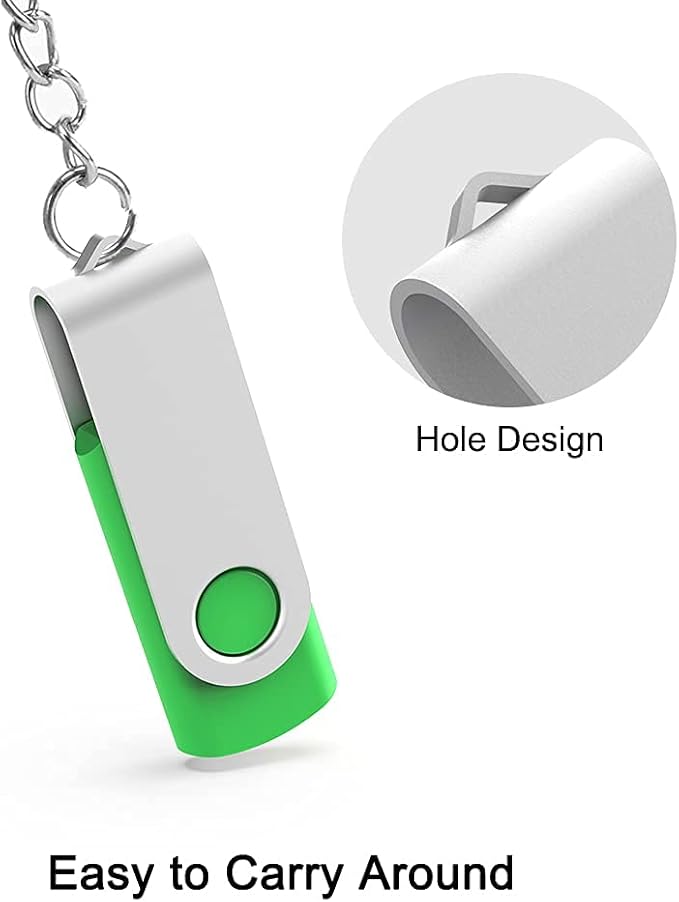 128GB Flash Drive KOOTION USB Drive Flash Drive 128GB Thumb Drive Jump Drives Memory Stick Keychain Design Pen Drive (5 Pack, Mixed Color)