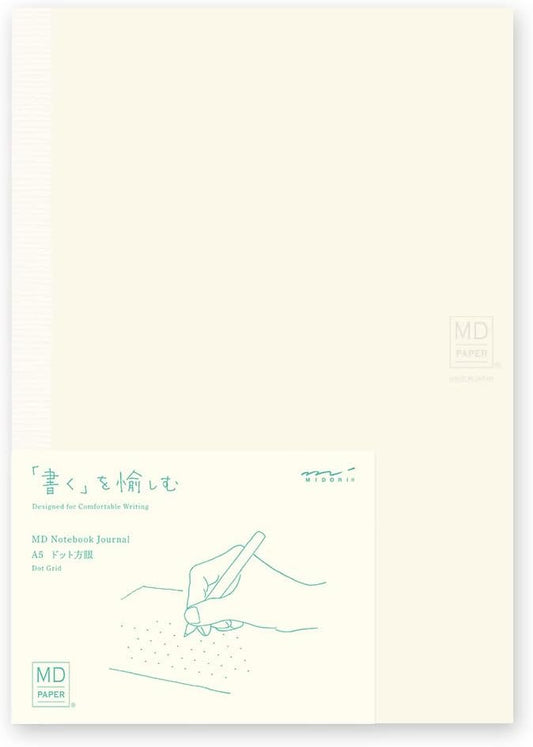 DESIGNPHIL 15310006 Midori Notebook, MD Notebook, Journal, A5, Dot Square A