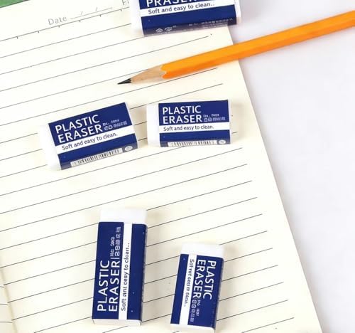 PVC Block Eraser White, 1 Box of 30 Packs, Clean and Precise, Minimum fragmentation, Easy to Wipe and Clean (L-30Pack)