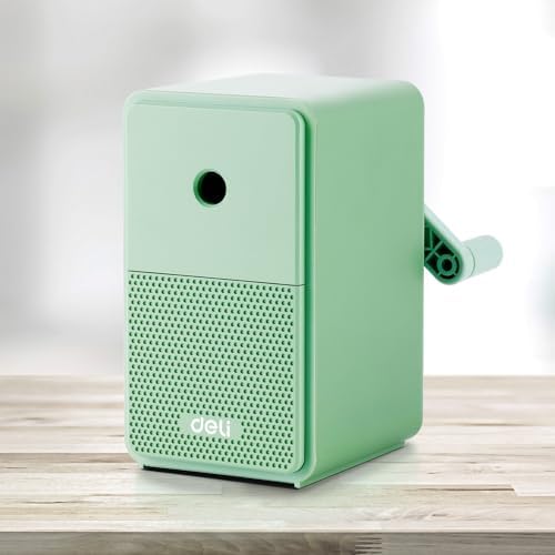 Deli Manual Pencil Sharpener, Green