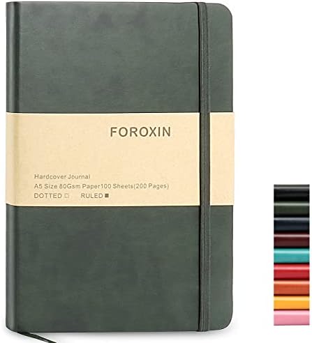 Journal notebook (A5-Lined, Dark Green),192 Pages, Medium 5.7X8.3 inches - 80 gsm Thick Paper, Hardcover