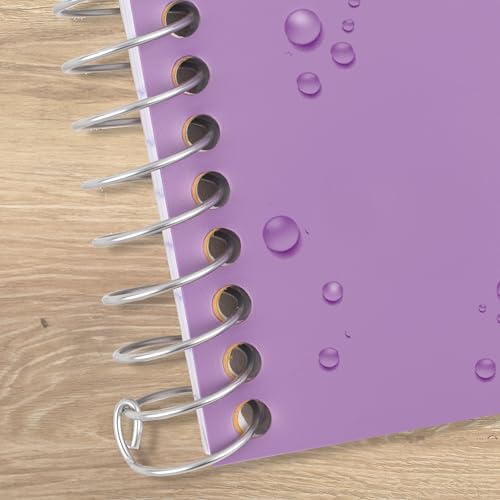 Five Star Spiral Notebook, 2 Subject, College Ruled Paper, 6" x 9-1/2", 80 Sheets, Fights Ink Bleed, Water Resistant Cover, Amethyst Purple (840029CF1-ECM)