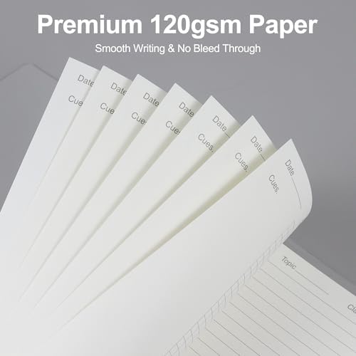 MultiBey 80 Sheets 120GSM A5 Cornell Notes Refill Paper, 6-Ring Insert