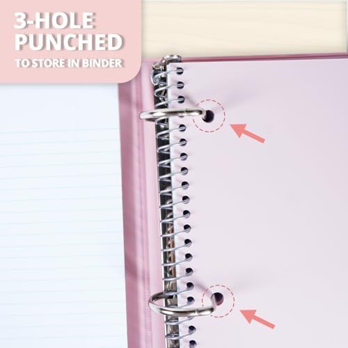 ONAVIA 1 Subject Spiral Notebook College Ruled 3 Pack, 200 Pages, Black