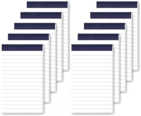10 Pack Small Notepads Refills Memo Pads 3 x 5 Inch Tear off Notepad Lined