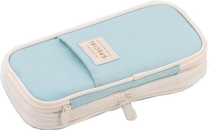 Arnuixty Large Storage Pencil Case Pen Bag with Zipper Big Capacity Pouch Organizer for Office Travel Holder Box