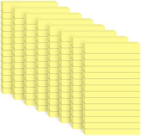 400 Sheet Lined Sticky Notes,4x6in Large Post,Clean Remove for School,Home