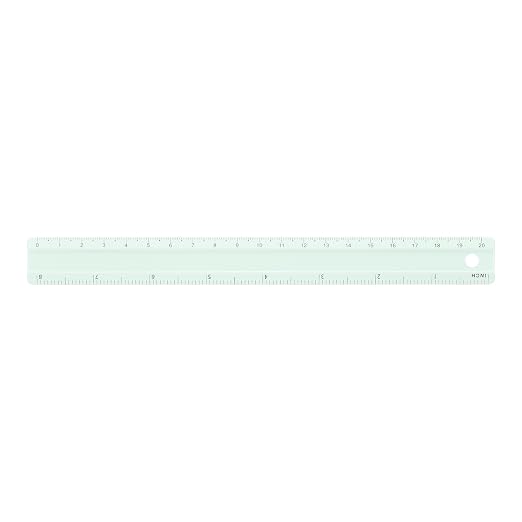 HARFINGTON Metal Straight Ruler 8 Inch(20cm) Metric Aluminum Alloy Measuring Rulers Scale Tool with Hole for Measure Study Reading Classroom Office, Light Green