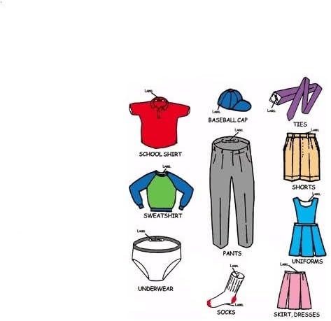 Iron On Name Tags for Clothing, 100pc, Large 3/4" x 2" Your Choice of Ink Color