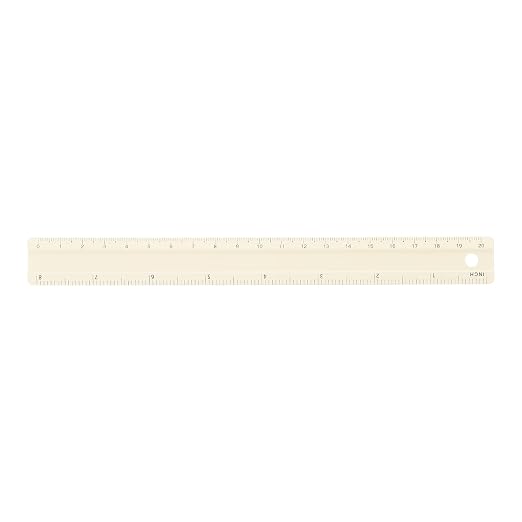HARFINGTON Metal Straight Ruler 8 Inch(20cm) Metric Aluminum Alloy Measuring Rulers Scale Tool with Hole for Measure Study Reading Classroom Office, Beige