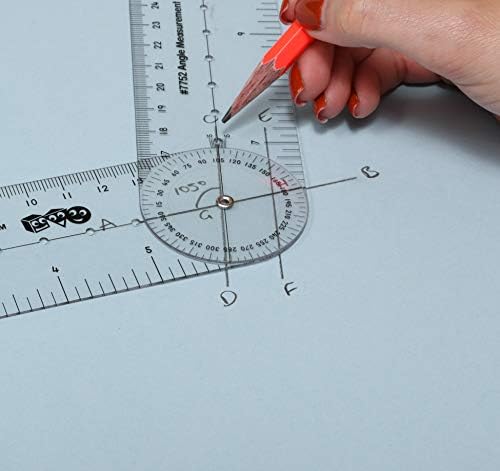 Learning Advantage Angle Measurement Ruler, Clear, Flexible and Adjustable