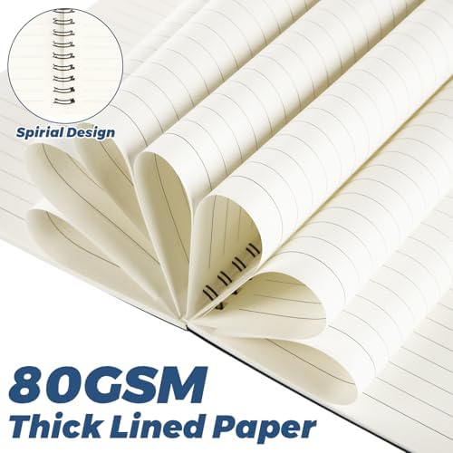 MIVIDE 24 Pack A5 Spiral Notebook, 8.3 x 5.7 Inch, 6 Color, 120 pages /60 sheets Hardcover Spiral Lined Notebook Journal, Lined Travel Bulk Writing Paper Notebook for School Business Office Supplies