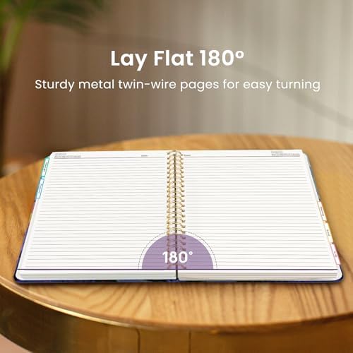 Taja Large Spiral Notebooks for Work 5 Subject with Removable Dividers