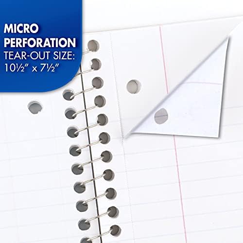 Mead Spiral Notebook, 1 Subject, College Ruled Paper, 7-1/2" x 10-1/2", 70 Sheets per Notebook, Colors Will Vary (73065) (Pack of 24)