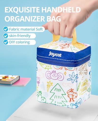 JoyCat 30 Colors Washable Broad Line Markers for Kids with DIY Fabric Bag