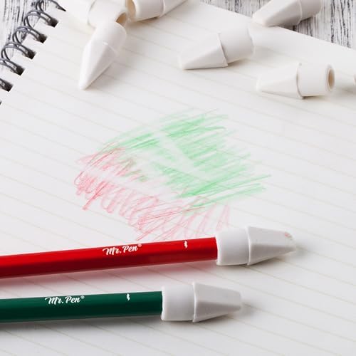 Mr. Pen- White Pencil Top Erasers, 120 pcs, Eraser Caps for Pencils | White Pencil Head Erasers for Pencils Tops (Pack of 4)