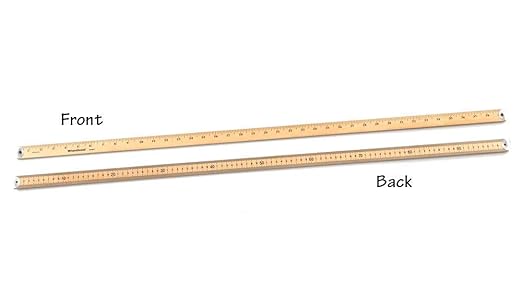 hand2mind Wood Economy Meterstick/Yardstick with Protective Metal Ends for School Classroom, Home, or Office (Pack of 6)