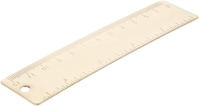 Utoolmart Brass Straight Ruler, 12cm / 4.7-inch Double-Sided Scale Ruler, Measuring Tool for Engineering Office Architect and Drawing 1 Pcs