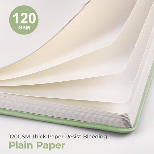 AHGXG Blank Journal Notebook, 160 Pages, A5 Medium Size (5.7'' x 8.3'')