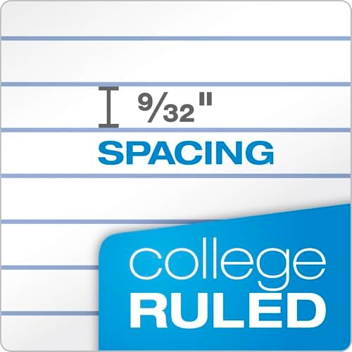 TOPS 3-Subject Wirebound Notebook, College Rule, 6 x 9.5 Inches, White, 150 Sheets per Book, Color Cover May Vary (65362)