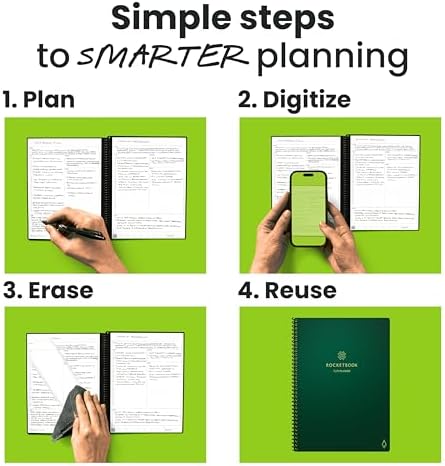 Rocketbook Flex Reusable Planner, Letter Size 8.5x11, Green