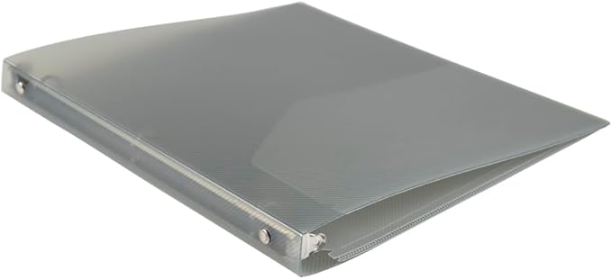 JAM PAPER Plastic 0.5 inch Binder - Smoke Grey 3 Ring Binder - Sold Individually