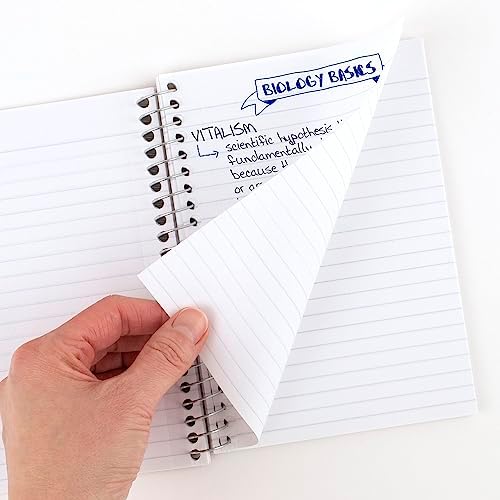Five Star Spiral Notebook, 1 Subject, College Ruled Paper, 7" x 4-3/8", Personal Size, 80 Sheets, Green (450048CH1-ECM) (Pack of 3)