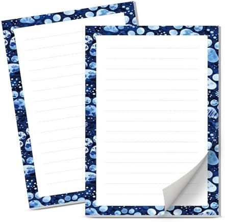 Lined Sticky Notes 4x6 in, 2 Pack Large Cute Notepads with Lines Self-Stick Note Pad, Funny Memo Pads Strong Adhesive for Office, Home Cute Purple Dog Paws