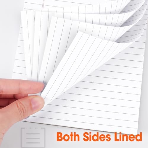 YesBes 48 Pack Note Pads Bulk, Small Legal Pads 5" x 8" Narrow Ruled Lined Writing Pad, 30 Sheets (60 Pages) Notepad for Office Home School, Perforated, Office Supplies