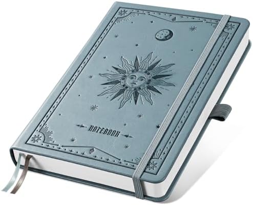 EMSHOI Lined Journal Notebook, 192 Numbered Pages, A5 Size (5.7'' x 8.3'')