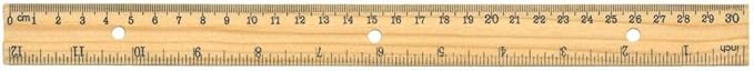 Raymond Geddes Home Office Wooden 12-Inch Ruler (Pack of 24)